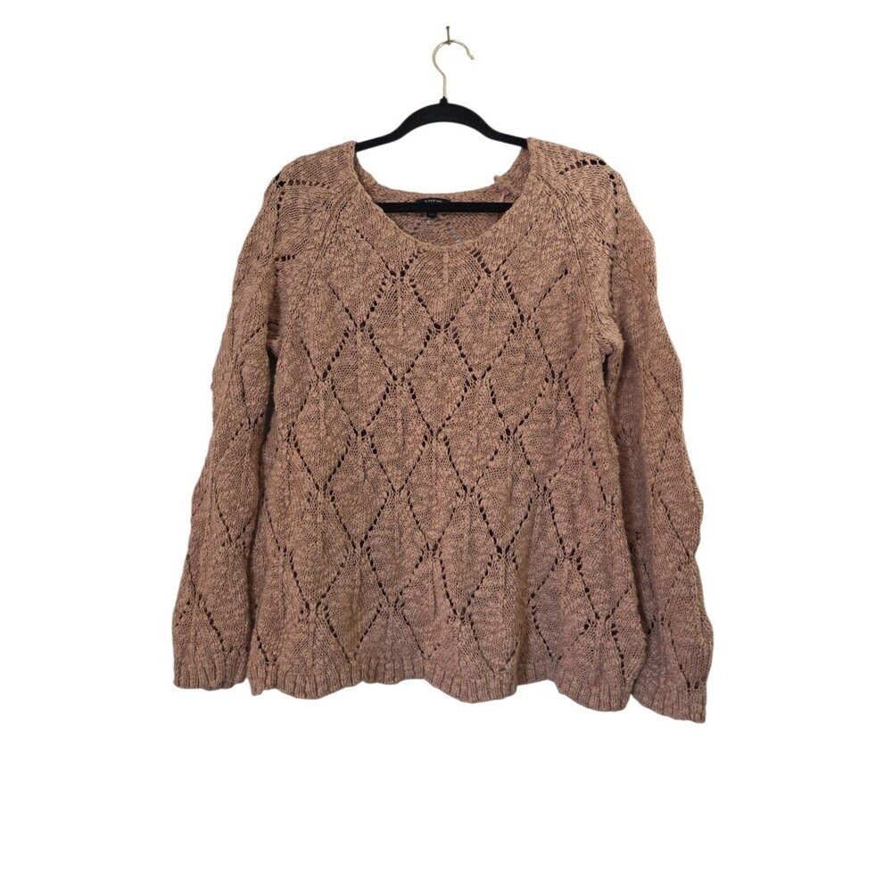 apt 9 sweater Size Large Cable Knit Rose Colored